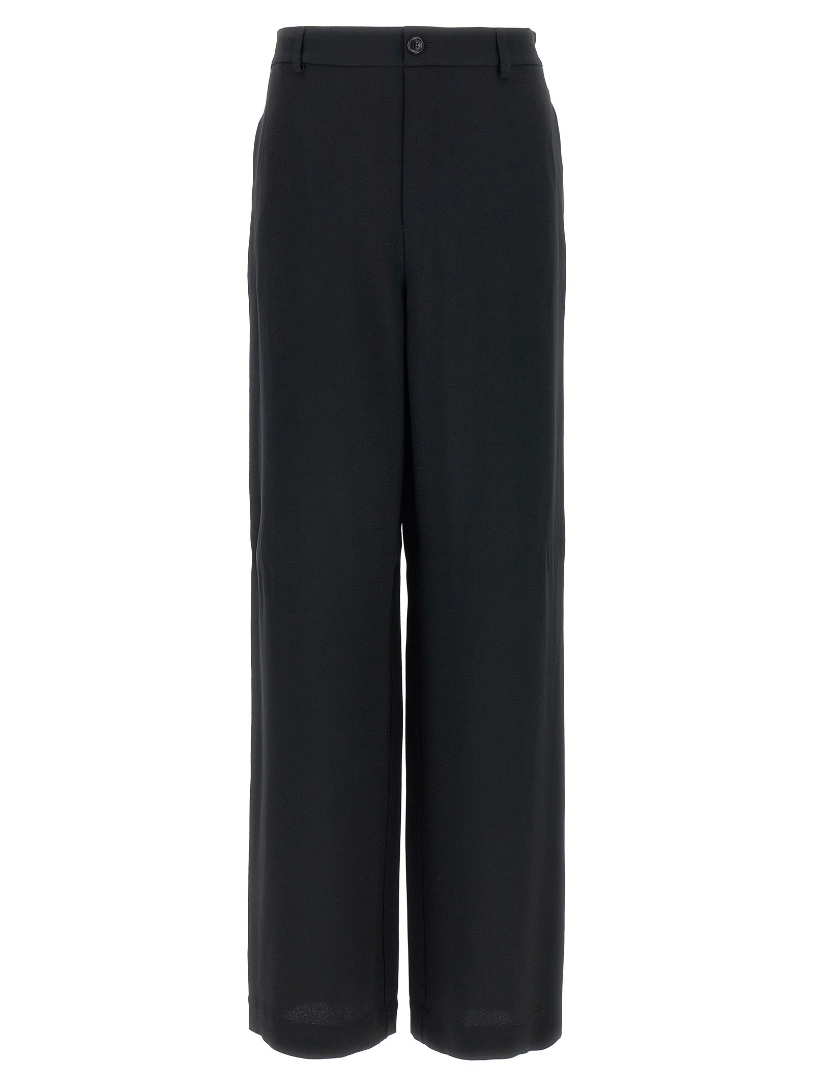 Chinos Pants by Moschino for women in acetate & viscose black features an contemporary silhouette, showcasing a sophisticated and long with a refined for a truly contemporary aesthetic.
