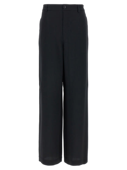 Chinos Pants by Moschino for women in acetate & viscose black features an contemporary silhouette, showcasing a sophisticated and long with a refined for a truly contemporary aesthetic.