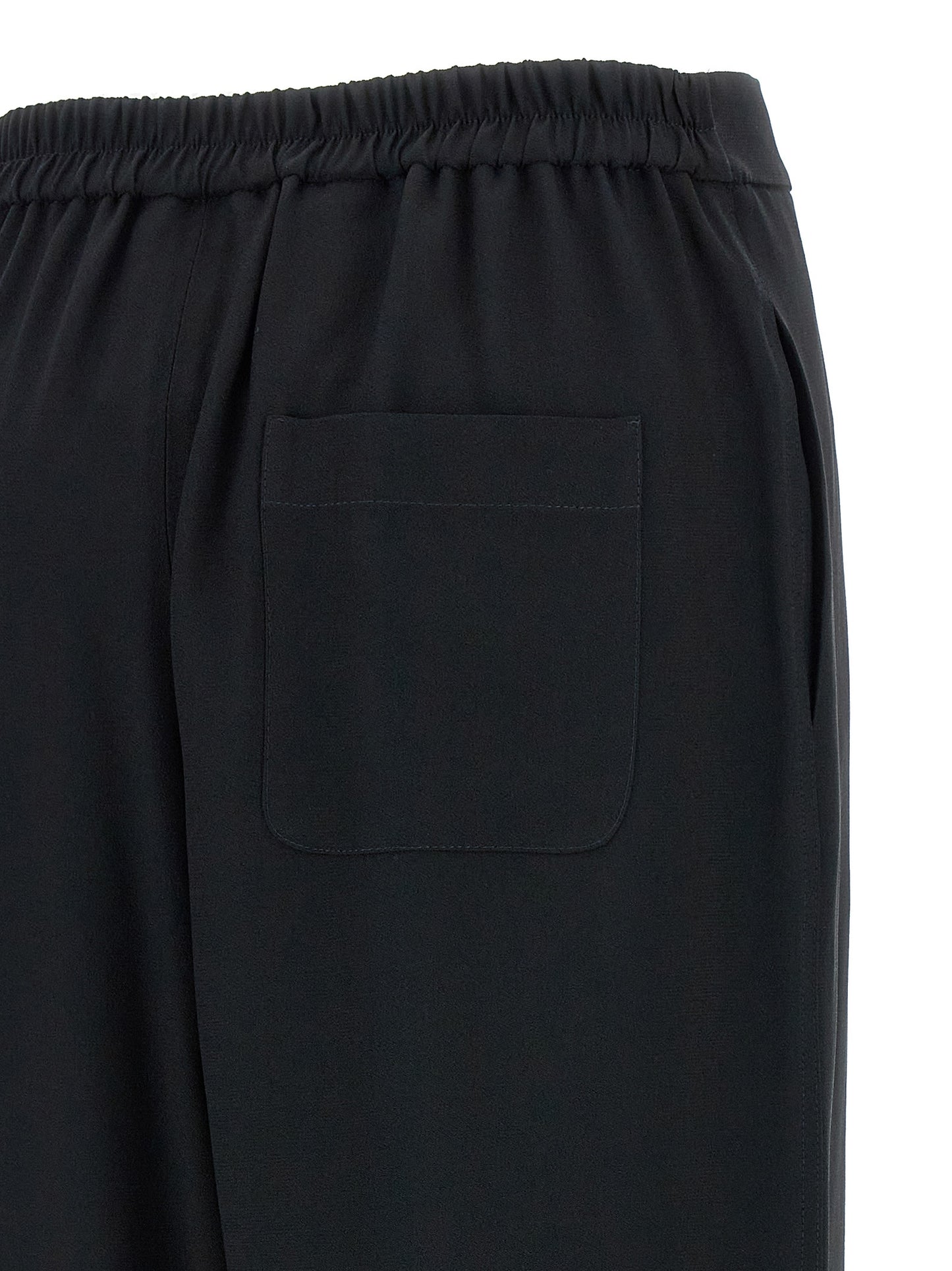 Chinos Pants by Moschino for women in acetate & viscose black features an perennial and long, expertly tailored with a perennial for a refined silhouette.