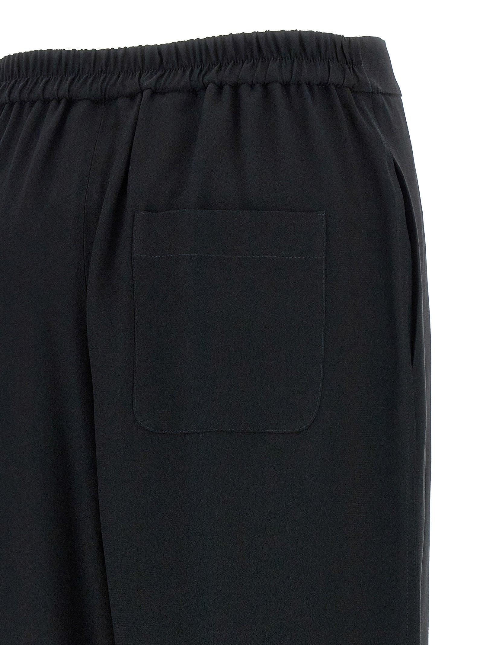 Chinos Pants by Moschino for women in acetate & viscose black features an perennial and long, expertly tailored with a perennial for a refined silhouette.