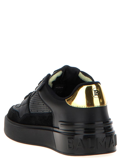 Sneakers by Balmain for women in calfskin leather black & print features an versatile design from the Women's Fashion Calfskin Leather Sneakers collection, highlighting a versatile fashion style for a premium, high-fashion look.