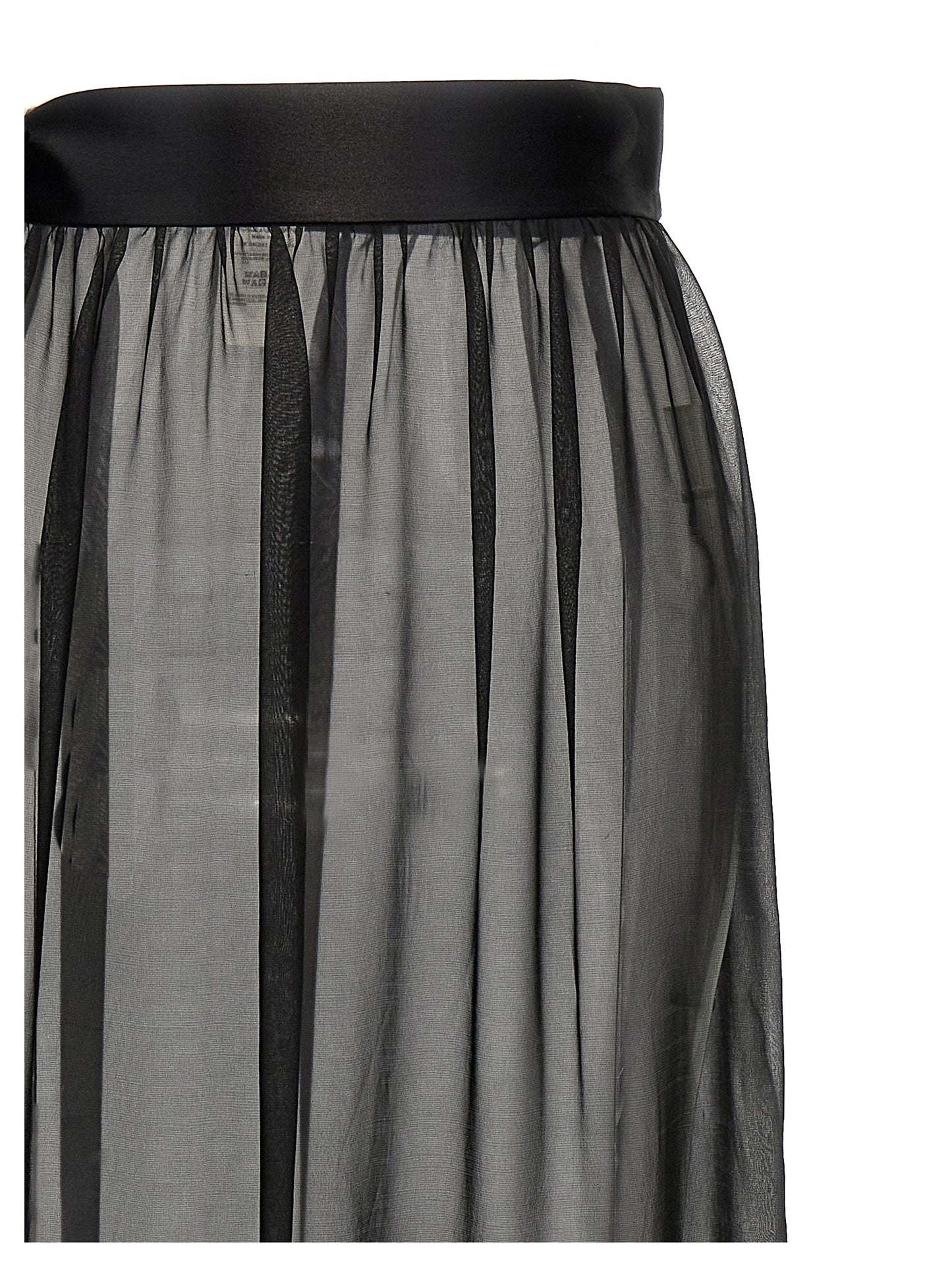 Skirt by Dolce & Gabbana for women in satin silk chiffon black features an relaxed-yet-refined silhouette that elegantly showcases the Essence Women's Satin Silk Chiffon Mini Skirt design and sophisticated mini.