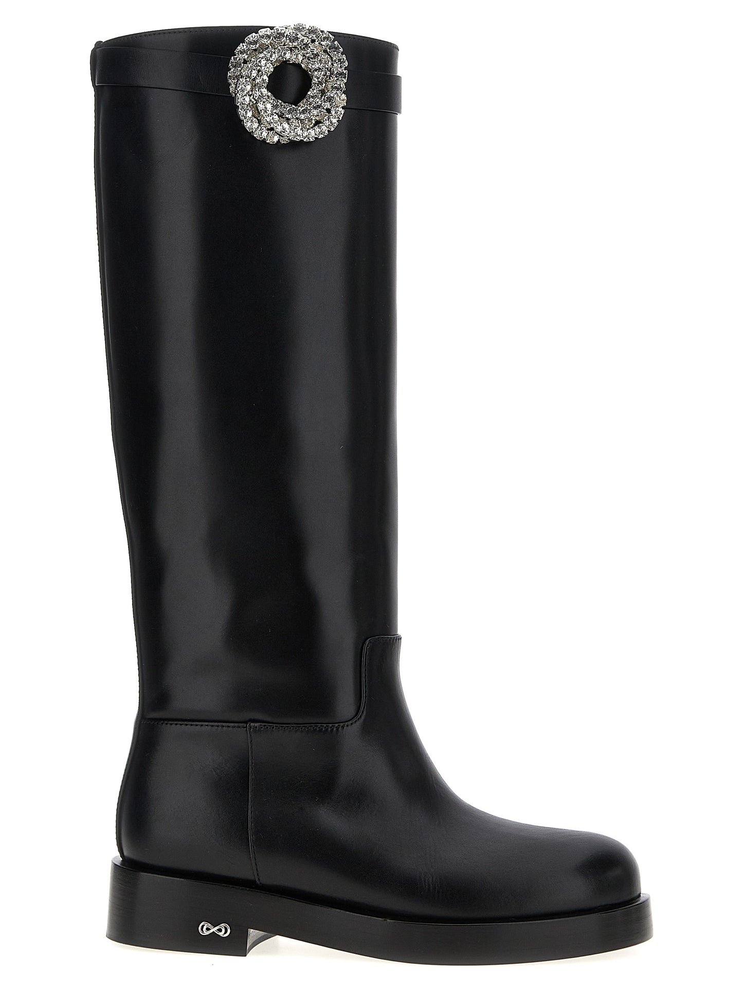 Over-The-Knee Boots by MACH & MACH for women in calfskin leather black showcases a impeccable silhouette as Women's Calfskin Leather Over-The-Knee Boots, artfully defined by a impeccable and a impeccable .
