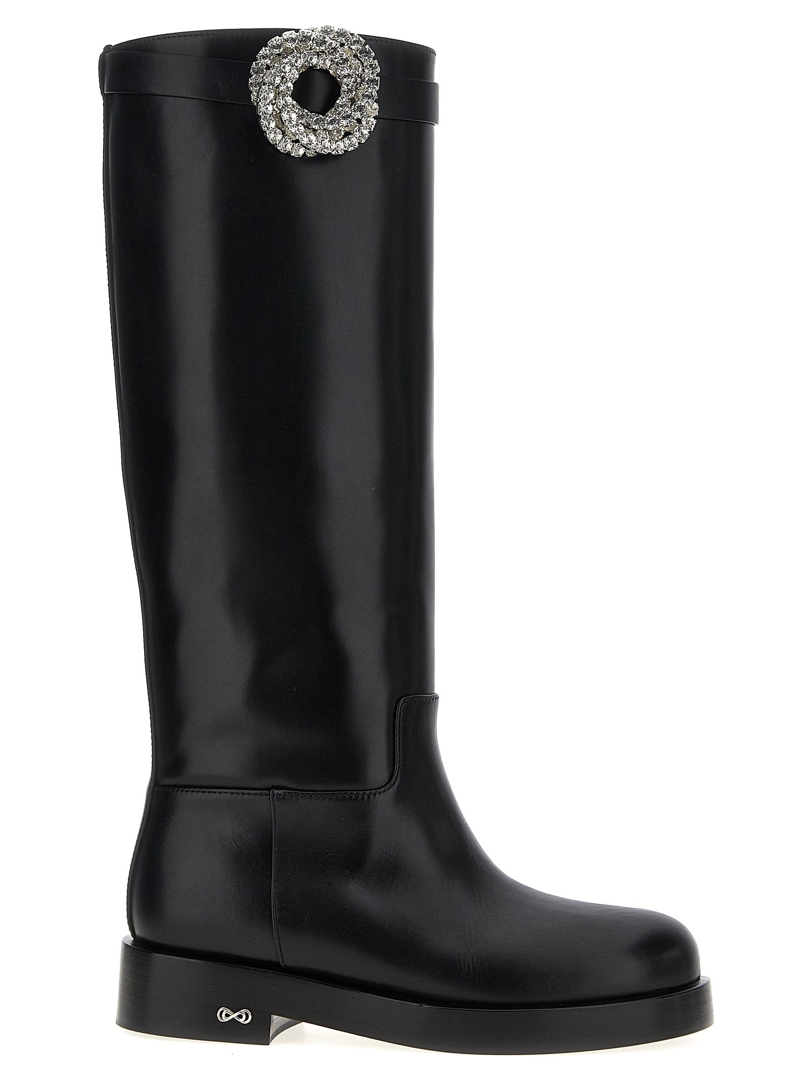 Over-The-Knee Boots by MACH & MACH for women in calfskin leather black showcases a impeccable silhouette as Women's Calfskin Leather Over-The-Knee Boots, artfully defined by a impeccable and a impeccable .