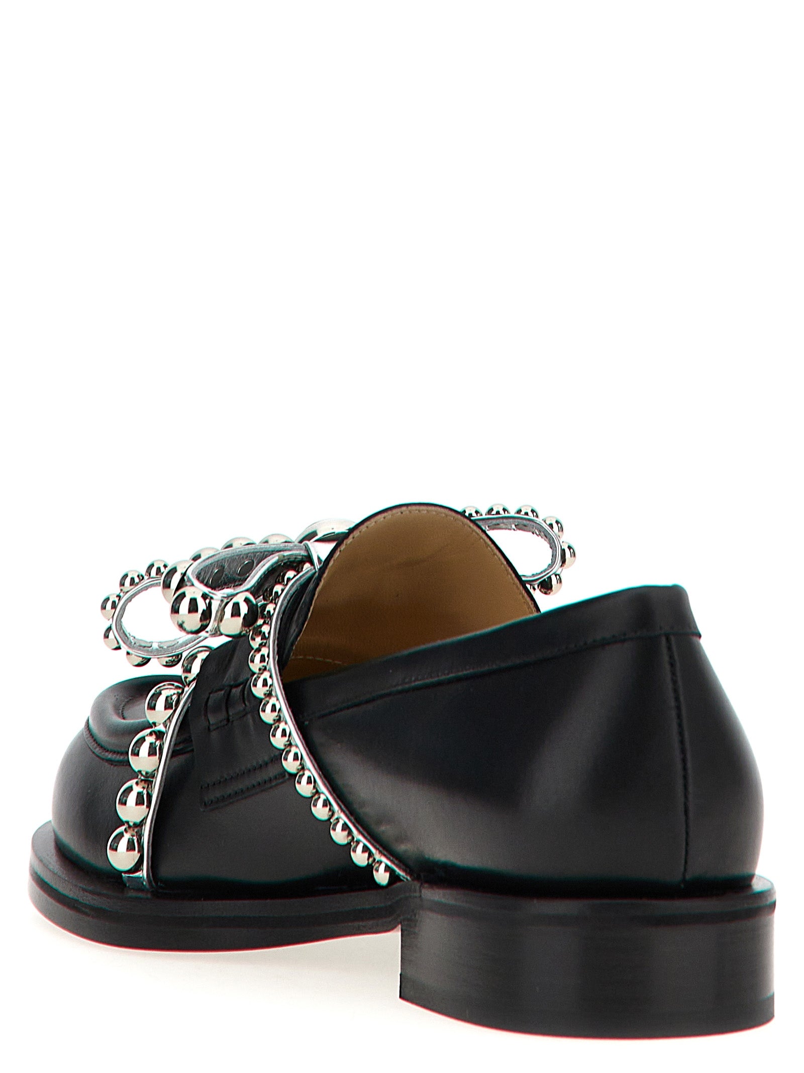 Flat Loafer Slip-On Shoes by MACH & MACH for women in leather & crystal black features an dynamic silhouette from the Essence Women's Leather & Crystal Flat Loafer Slip-On Shoes collection, defined by a dynamic and flat for a dynamic look.