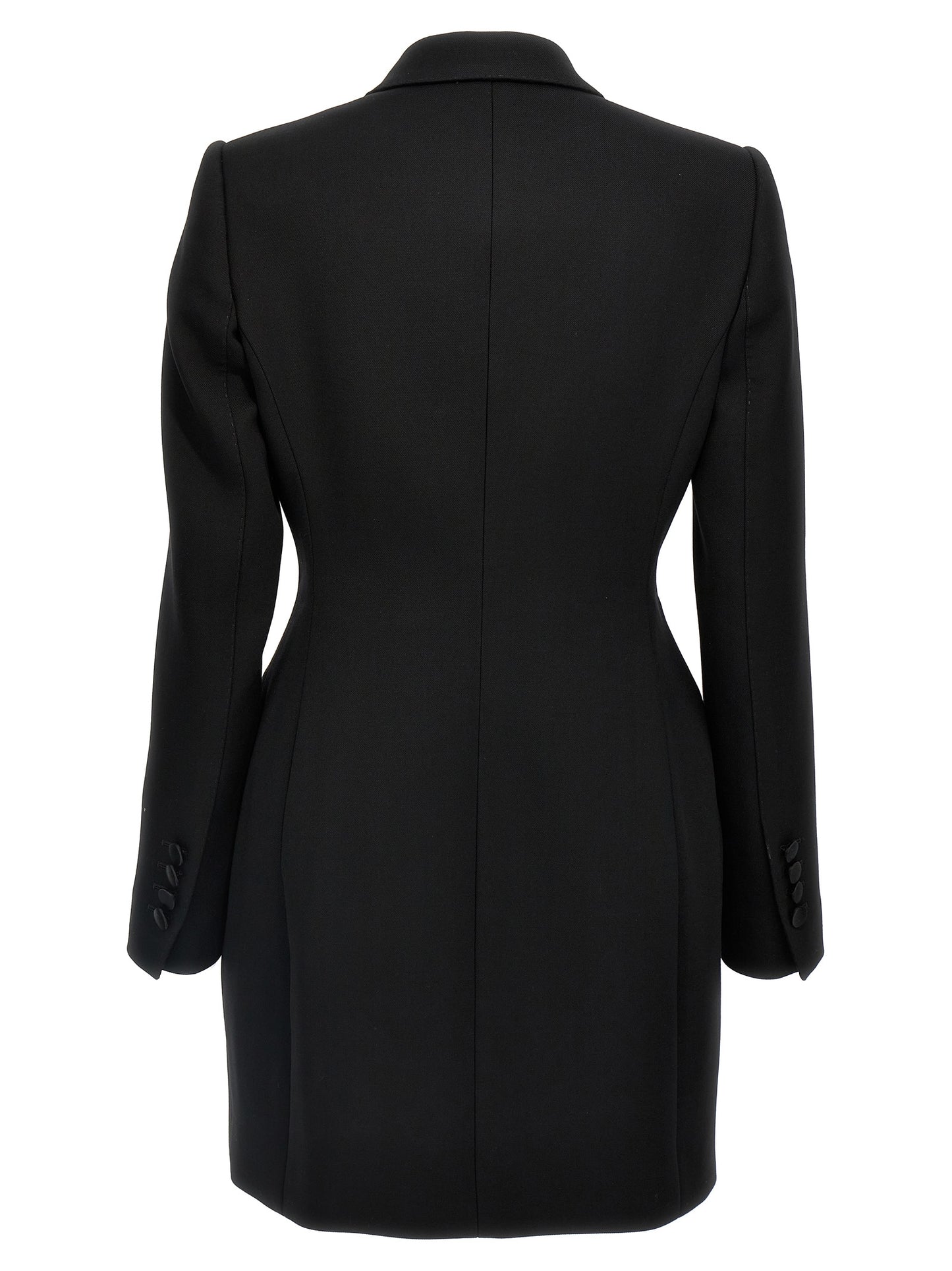 Blazer by Dolce & Gabbana for women in polyester silk & virgin wool black features an stylish silhouette, showcasing a sophisticated and stylish for a truly stylish finish.