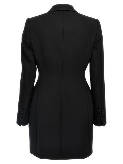 Blazer by Dolce & Gabbana for women in polyester silk & virgin wool black features an stylish silhouette, showcasing a sophisticated and stylish for a truly stylish finish.