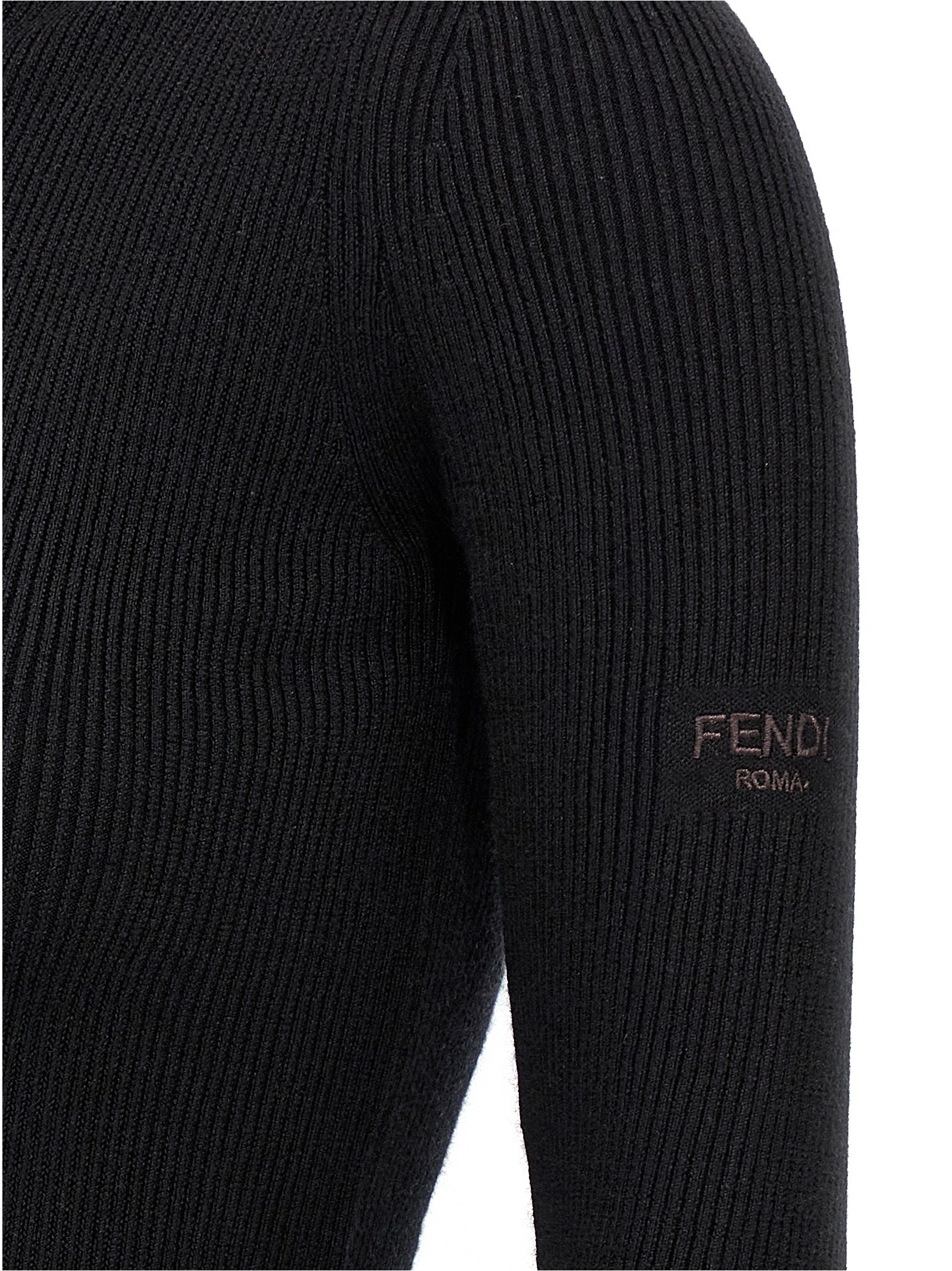 Hooded Dress by Fendi for women in wool & silk black features an magnificent silhouette, artfully detailed with a magnificent and that flows into an magnificent short.