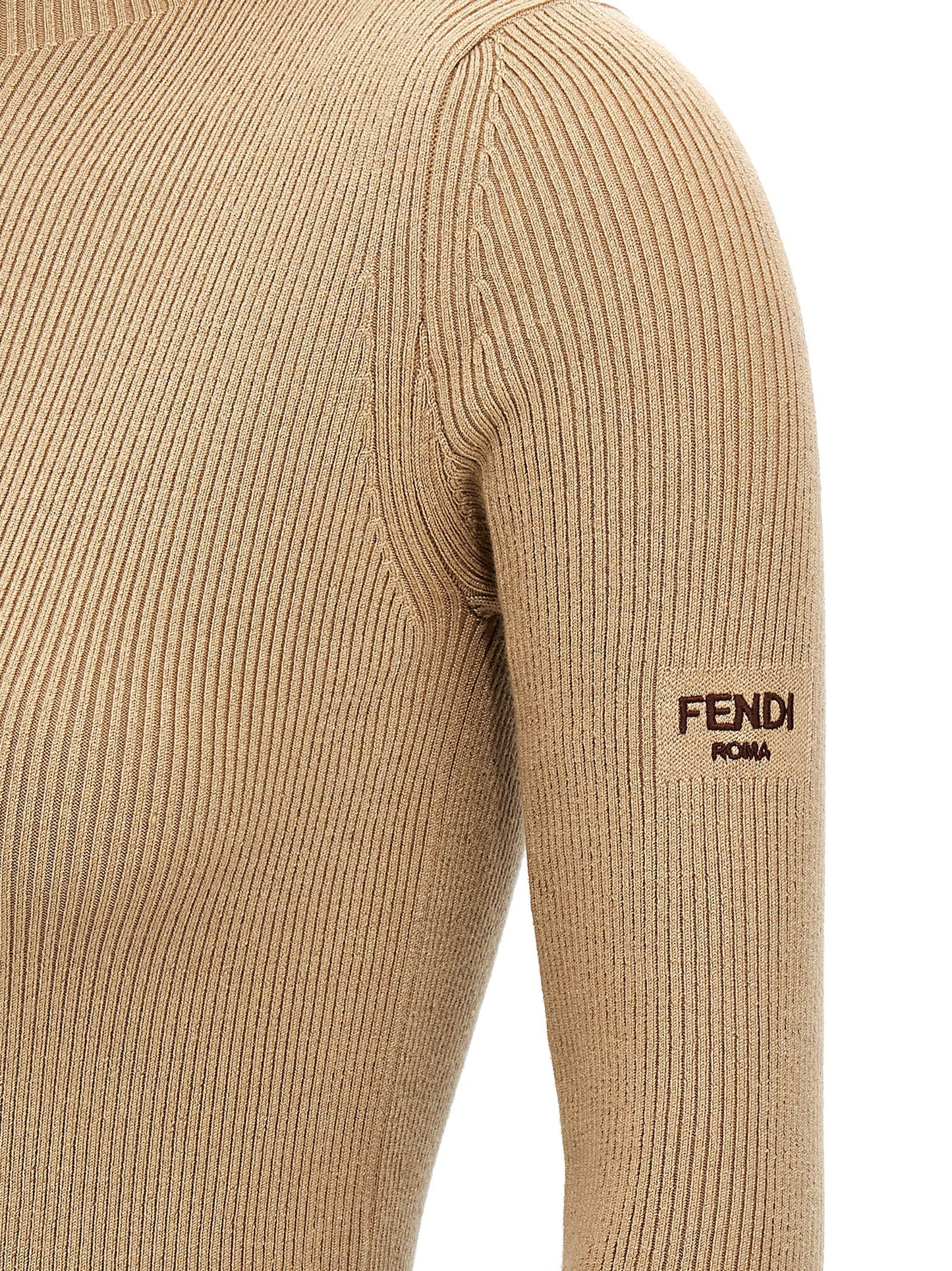 Hooded Dress by Fendi for women in wool & silk beige showcases a striking silhouette, elegantly detailed with a , refined , and a striking short for a striking finish.