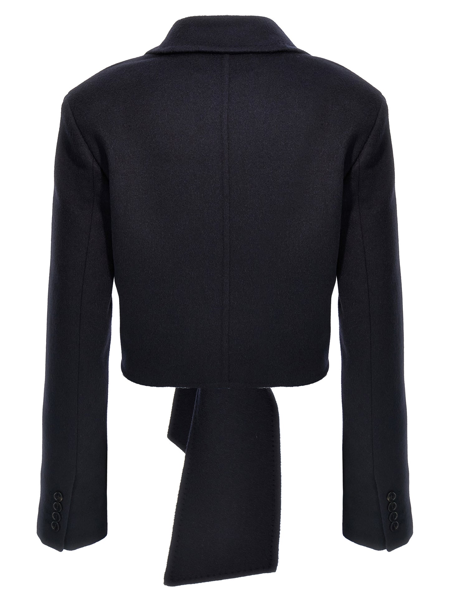 Overcoat by Max Mara for women in wool blue & camel showcases a enveloping silhouette, detailed with distinctive and a enveloping lapel neckline.