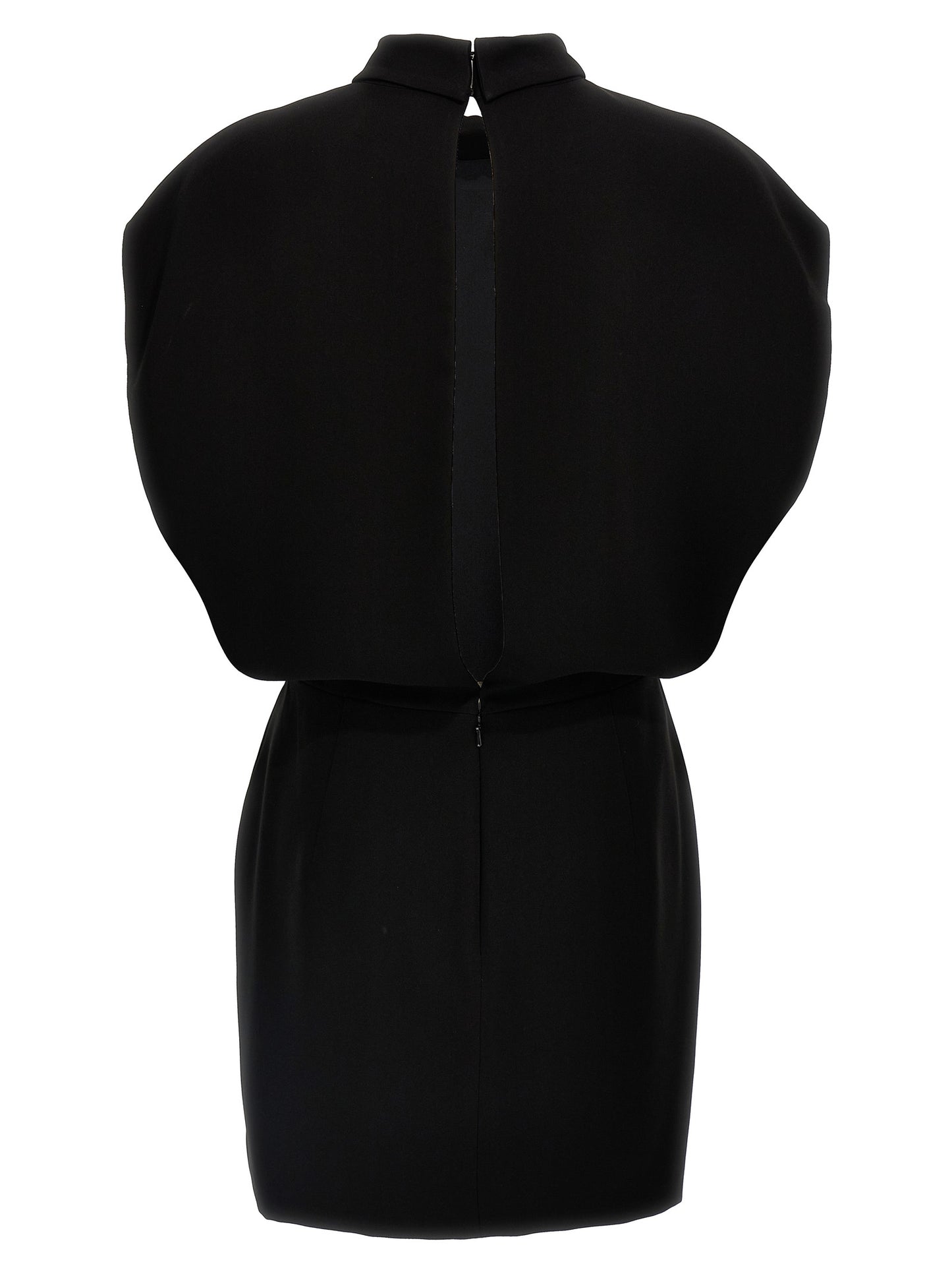 Dress by Max Mara for women in polyester black features an sultry silhouette defined by a and , falling to an sultry short for a sultry look.