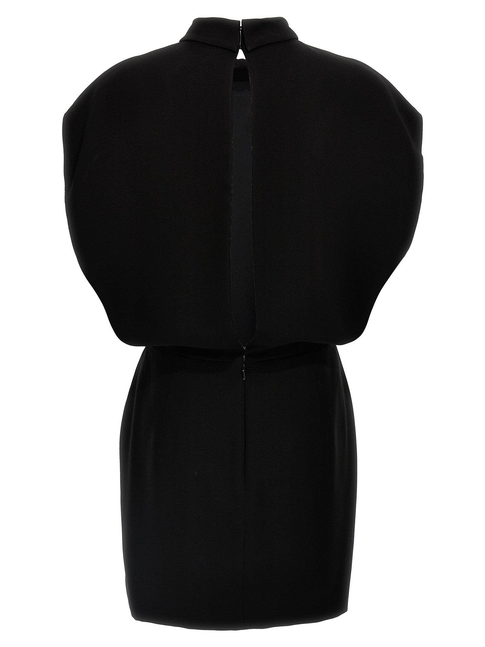 Dress by Max Mara for women in polyester black features an sultry silhouette defined by a and , falling to an sultry short for a sultry look.