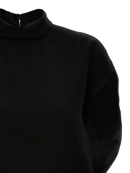 Dress by Max Mara for women in polyester black features an magnificent silhouette, artfully detailed with a magnificent and that flows into an magnificent short.