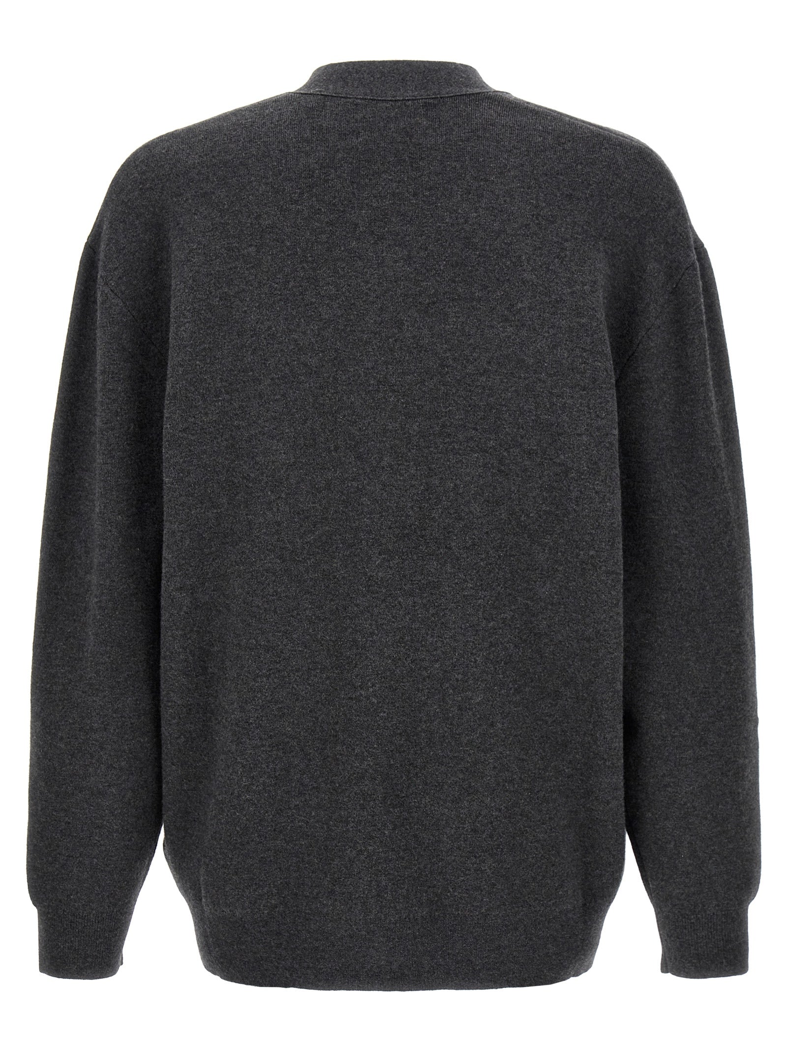 Cardigan by Isabel Marant for men in wool cotton gray & jacquard showcases a captivating silhouette, artfully detailed with a captivating and for a truly sophisticated captivating look.