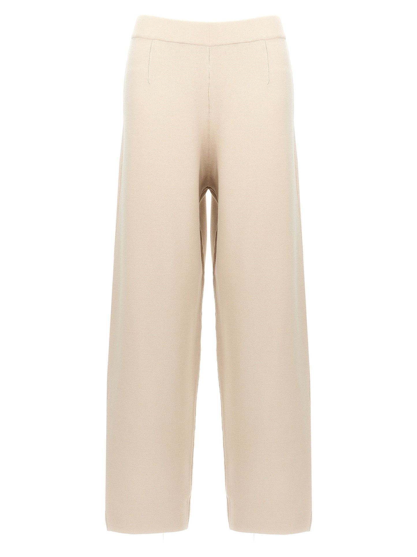 Trousers by Max Mara for women in polyester & viscose beige presents a smart silhouette, meticulously detailed with a smart , a smart long, and a smart .