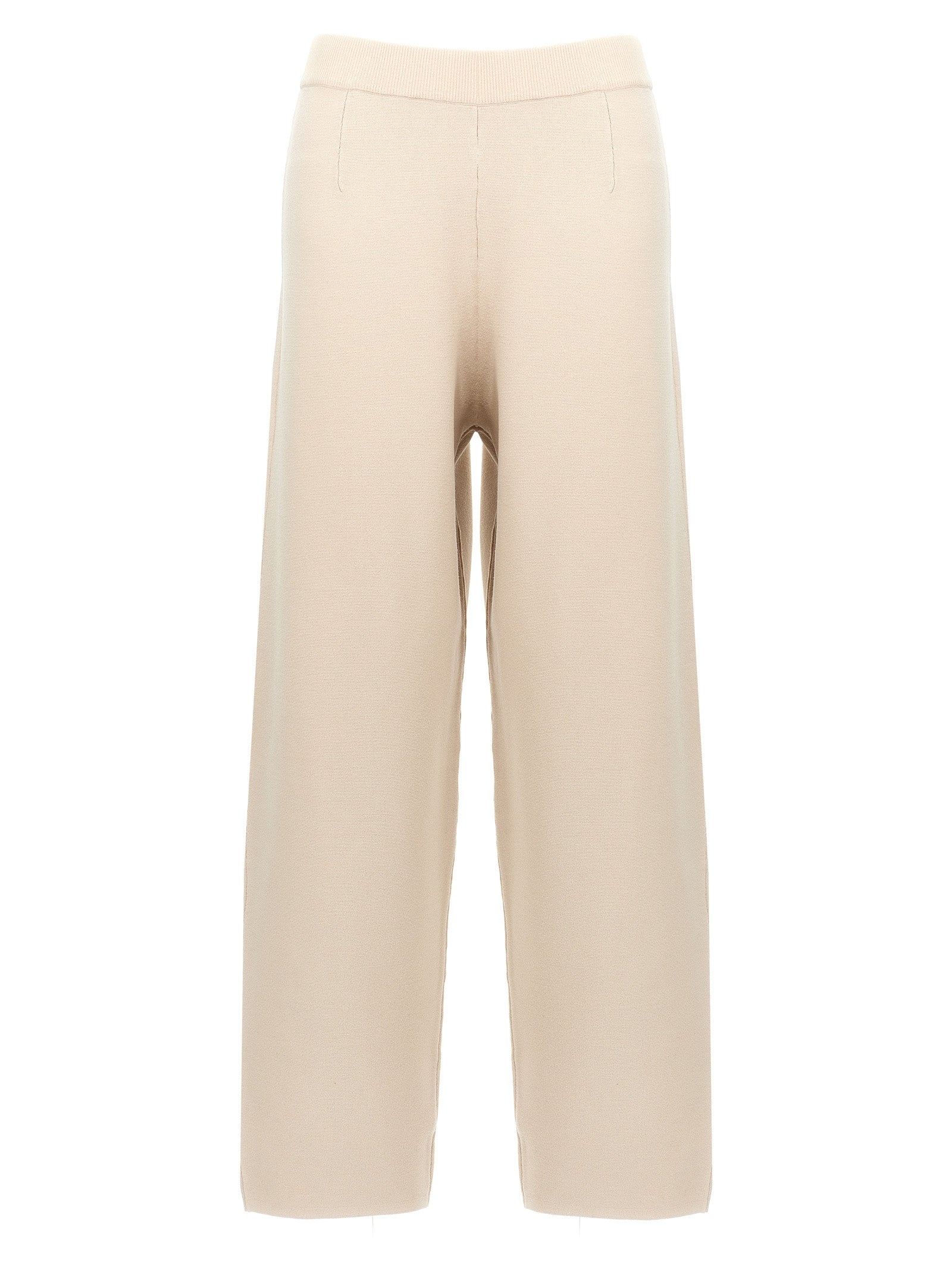 Trousers by Max Mara for women in polyester & viscose beige presents a smart silhouette, meticulously detailed with a smart , a smart long, and a smart .