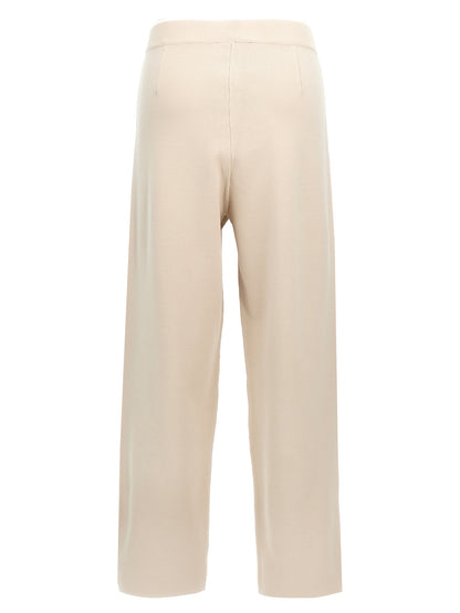 Trousers by Max Mara for women in polyester & viscose beige features a tailored silhouette with a tailored , defined by its long and a sophisticated .