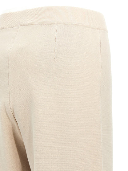 Trousers by Max Mara for women in polyester & viscose beige features a tailored silhouette with a tailored , defined by its long and a sophisticated .