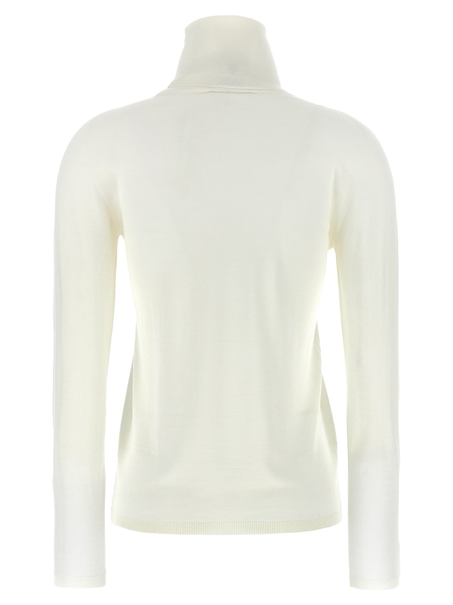Cardigan by Max Mara for women in virgin wool white showcases a captivating silhouette, artfully detailed with a captivating and for a truly sophisticated captivating look.