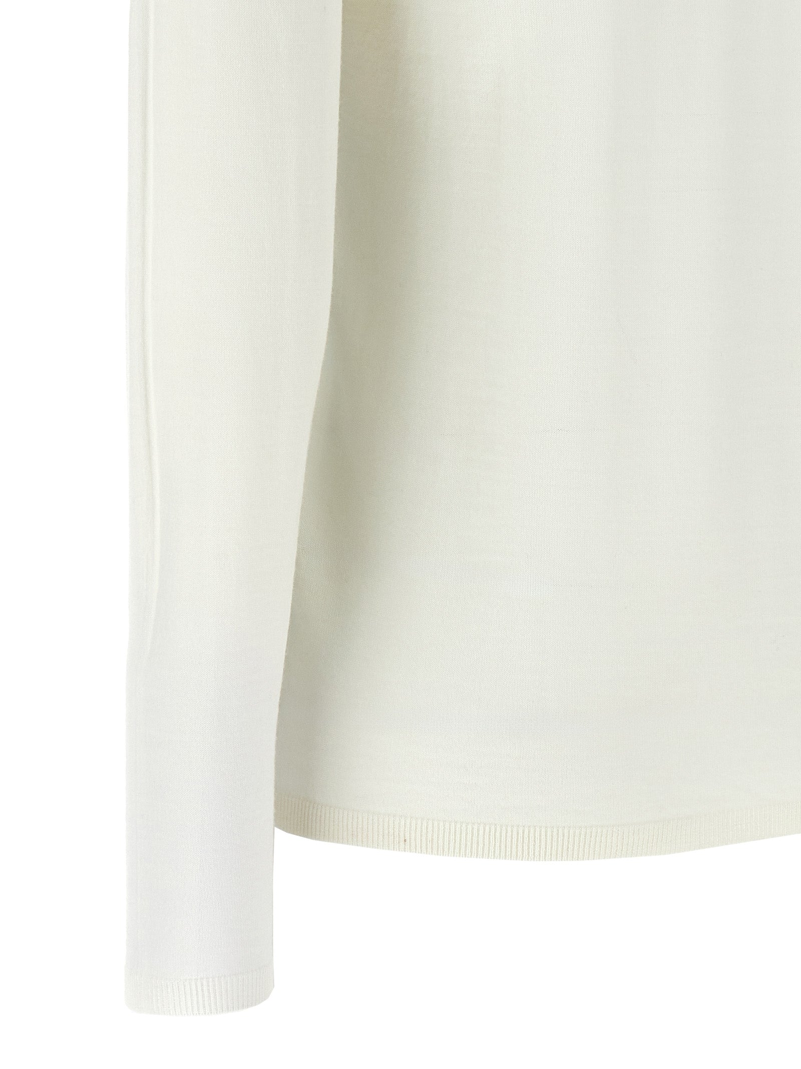 Cardigan by Max Mara for women in virgin wool white presents a textural silhouette, artfully finished with a textural and for a sophisticated, textural look.