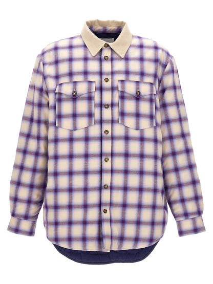 Windbreaker Jacket by Isabel Marant for men in cotton corduroy multicolor & checked features an enduring silhouette, showcasing technical pockets & windproof and a sophisticated for a truly enduring aesthetic.