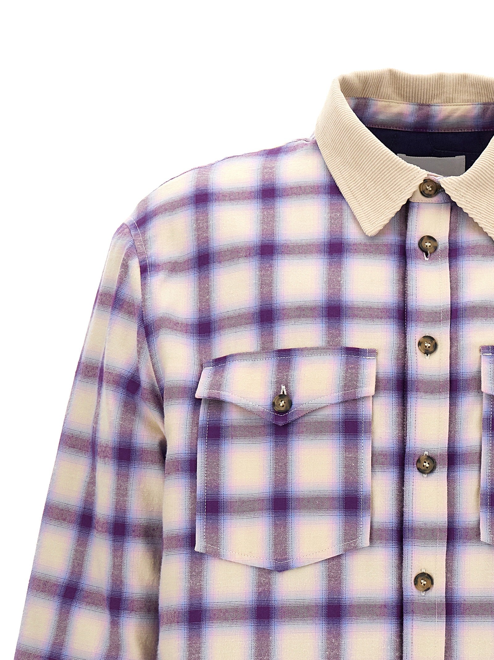 Windbreaker Jacket by Isabel Marant for men in cotton corduroy multicolor & checked presents a resilient silhouette, artfully detailed with a sophisticated and functional pockets & windproof for a resilient finish.