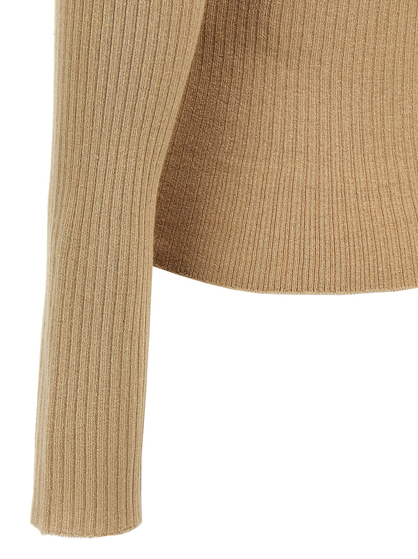 Cardigan by Max Mara for women in cashmere silk beige features an impeccable silhouette, showcasing a sophisticated and detail for a truly impeccable finish.