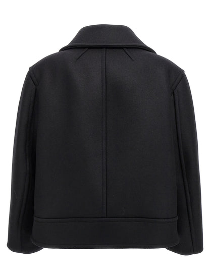 Vest by Saint Laurent for women in virgin wool black features an contemporary silhouette, showcasing refined insulated and a contemporary for a sophisticated layered look.