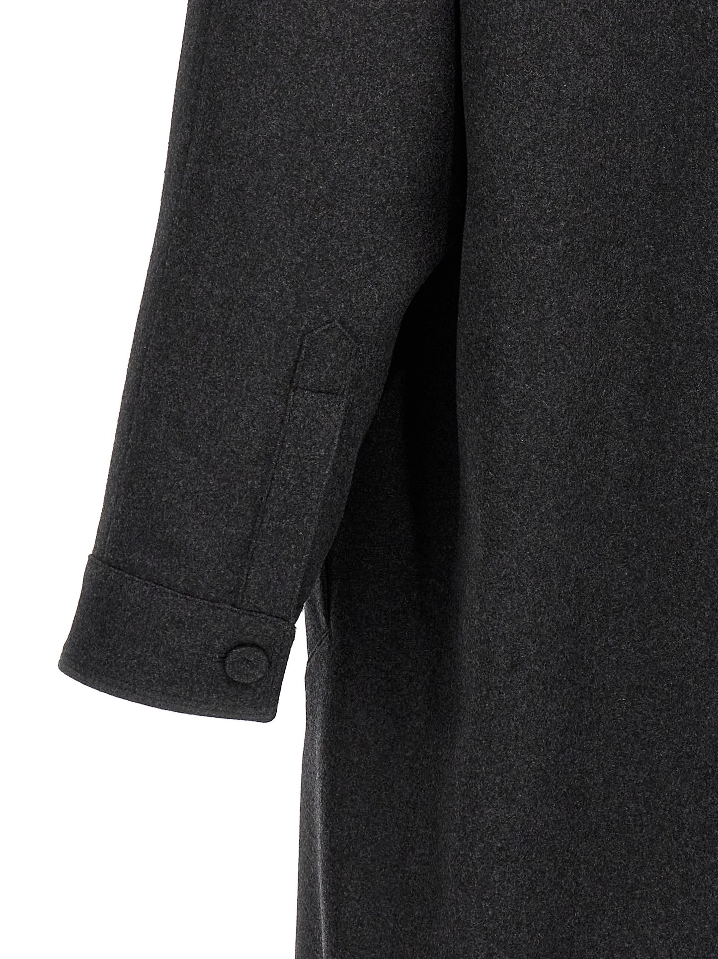 Overcoat by Fendi for men in cashmere gray presents a luxurious silhouette, showcasing a luxurious and sophisticated pockets for a premium, luxurious look.