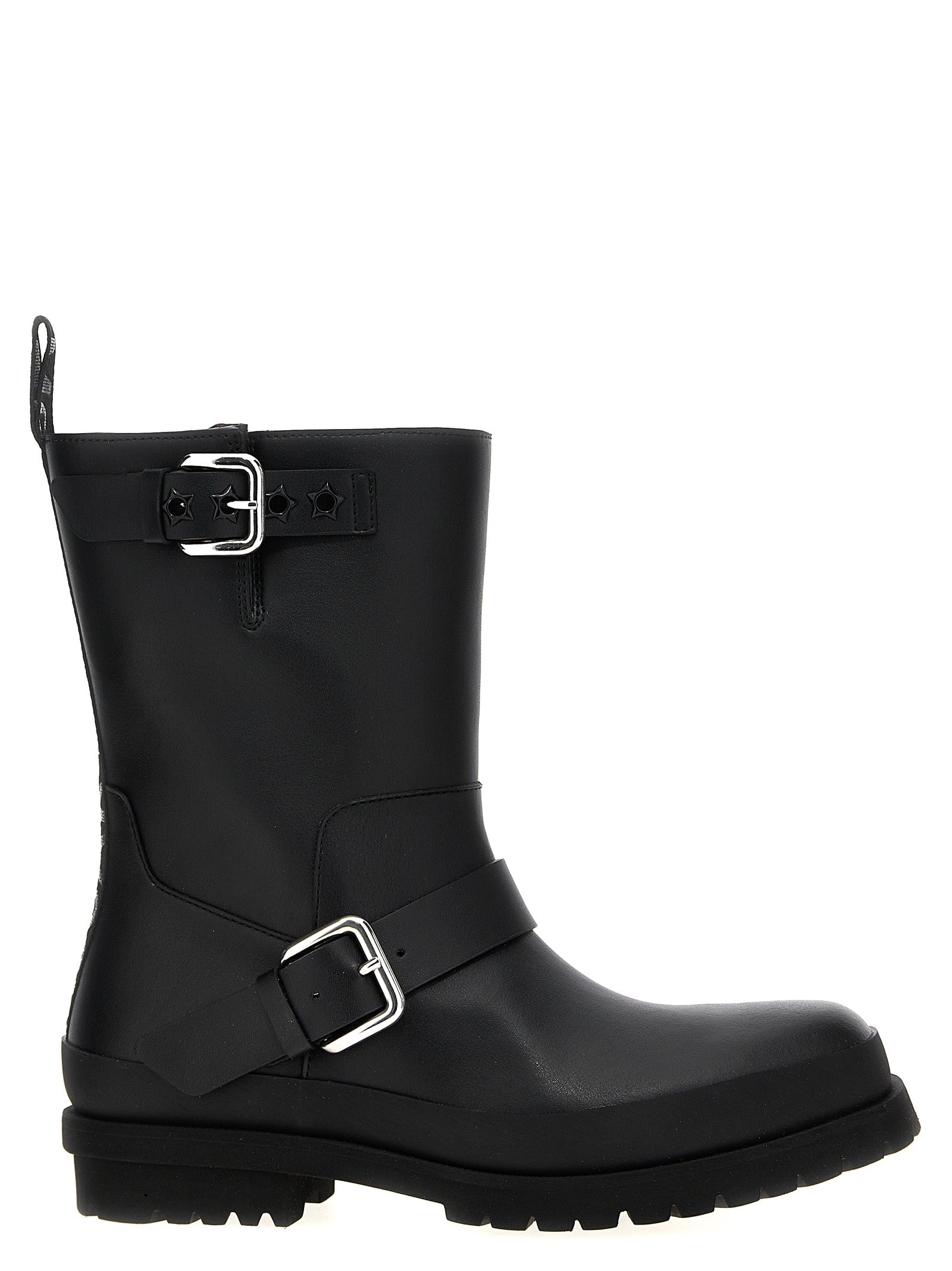 Ankle Biker Strap Boots by Stella McCartney for women in polyester black showcases a ergonomic silhouette from the City Women's Polyester Ankle Biker Strap Boots collection, featuring a ergonomic and a ergonomic .