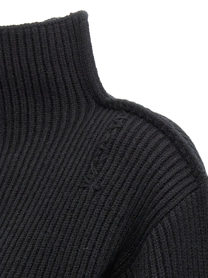 Cardigan by Marni for women in wool black showcases a captivating silhouette, artfully detailed with a captivating and for a truly sophisticated captivating look.