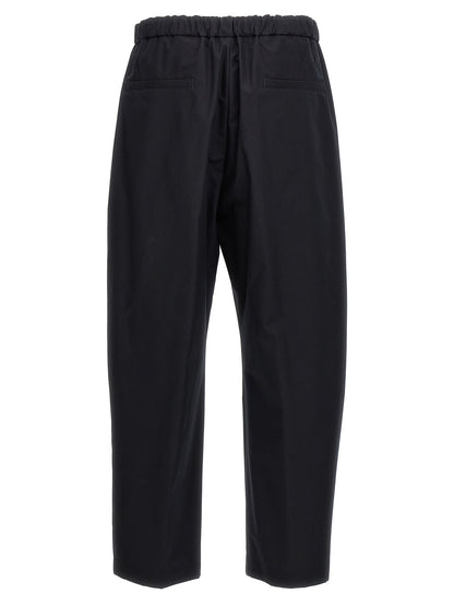 Trousers by Jil Sander for men in cotton blue & signature presents a smart silhouette, meticulously detailed with a smart , a smart long, and a smart .