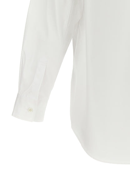Shirt by Comme Des Garçons for men in cotton white features an architectural silhouette with a refined and elegant for a architectural look.