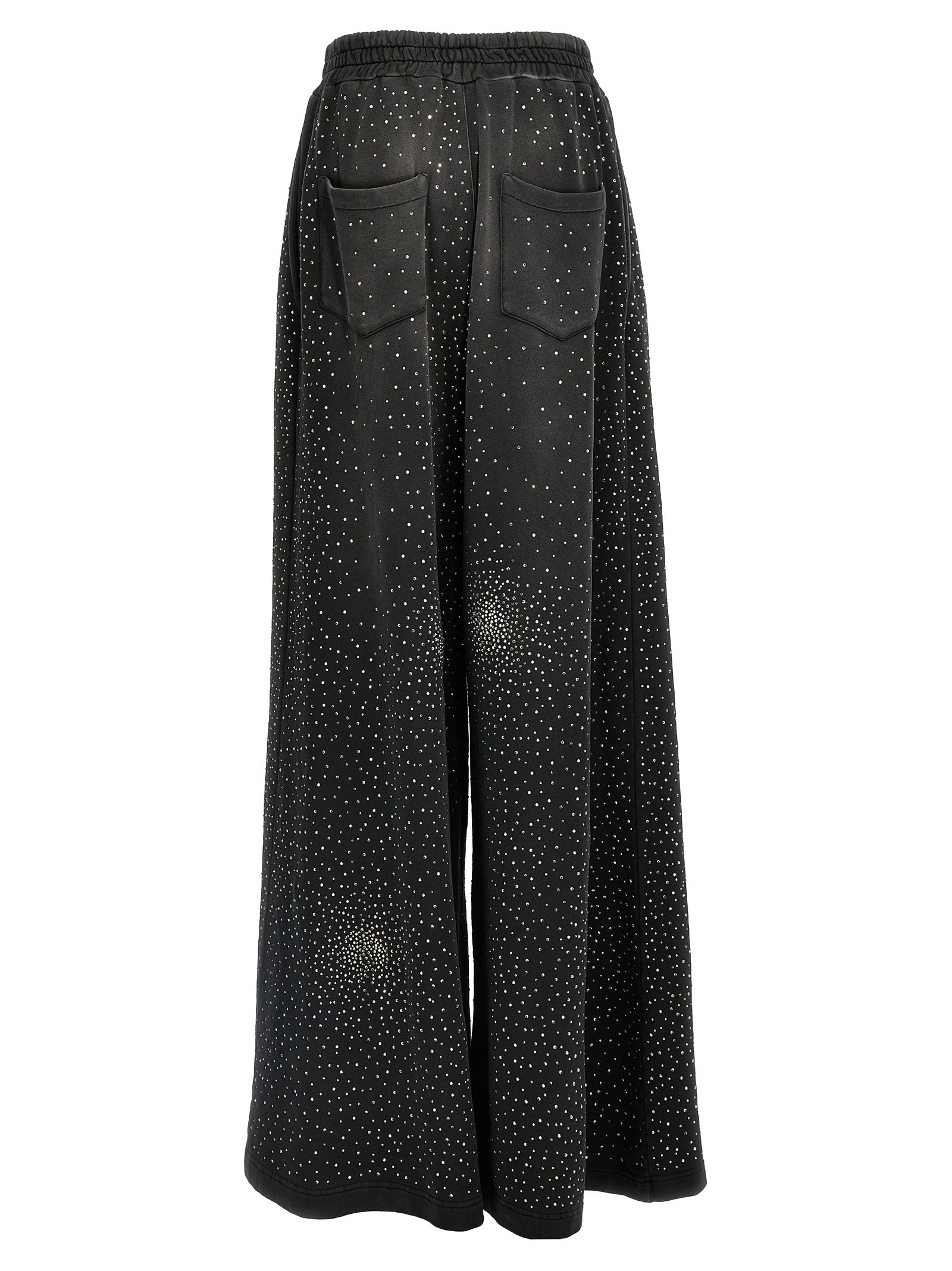 Joggers by Giuseppe Di Morabito for women in cotton & rhinestone black features a refined silhouette with a refined wide, defined by a and a refined long for a refined finish.