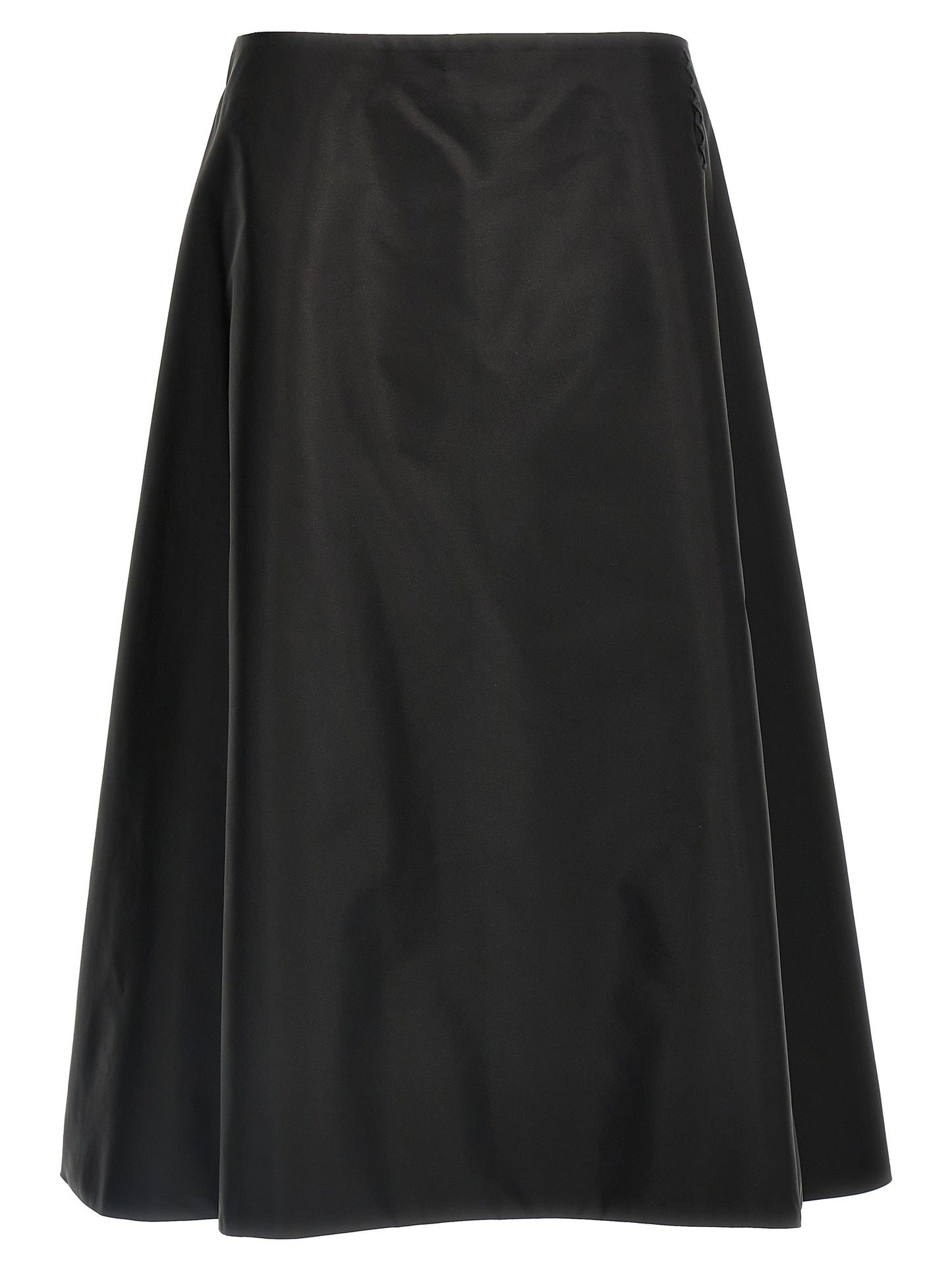 Skirt by Marni for women in nylon black showcases a dramatic silhouette, artfully capturing the essence of the Women's Nylon Midi Skirt in a dramatic midi cut for a refined look.