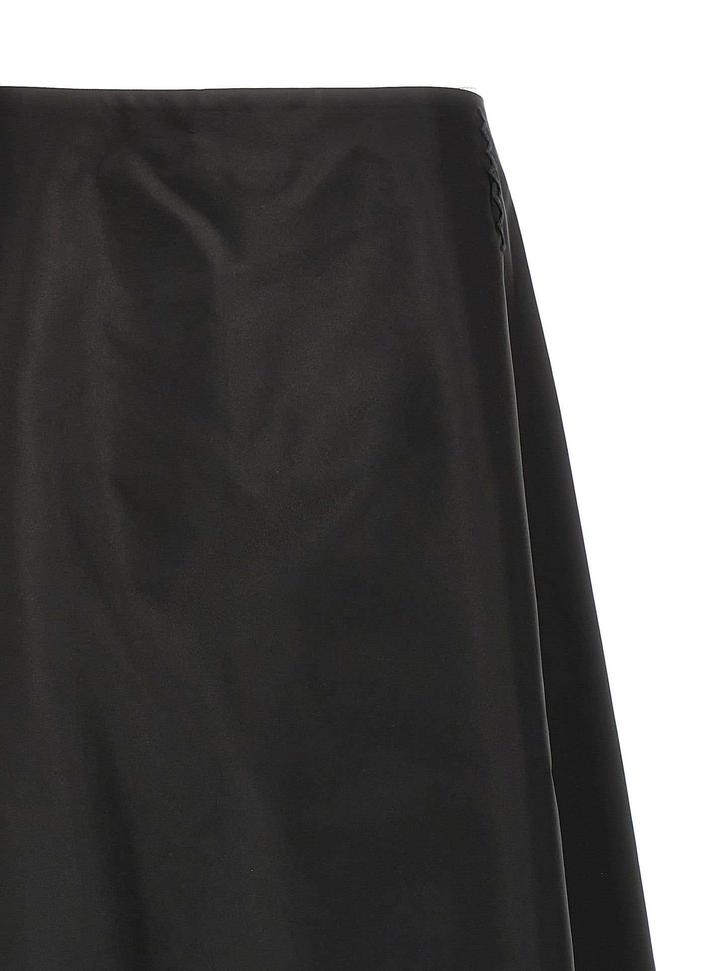 Skirt by Marni for women in nylon black features an tailored silhouette, artfully capturing the essence of Women's Nylon Midi Skirt in a sophisticated midi.