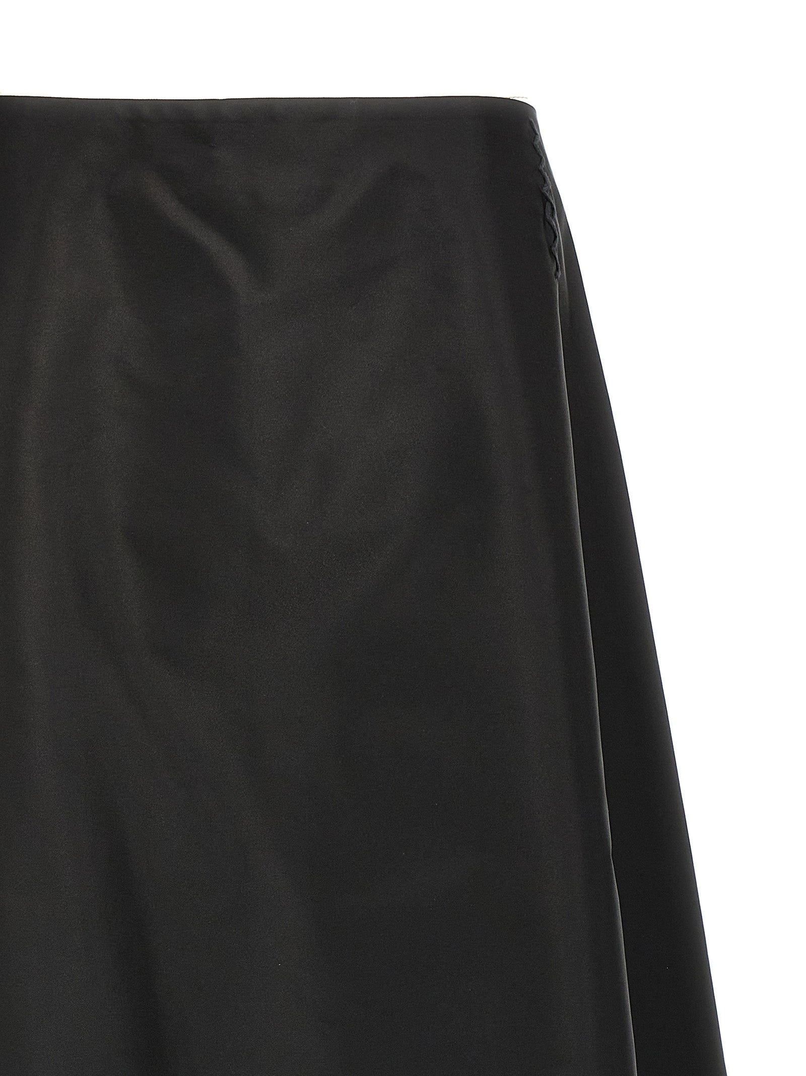 Skirt by Marni for women in nylon black features an tailored silhouette, artfully capturing the essence of Women's Nylon Midi Skirt in a sophisticated midi.