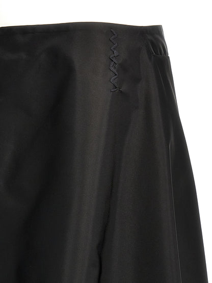 Skirt by Marni for women in nylon black features a captivating silhouette, showcasing the captivating Women's Nylon Midi Skirt design with a sophisticated midi for a captivating look.