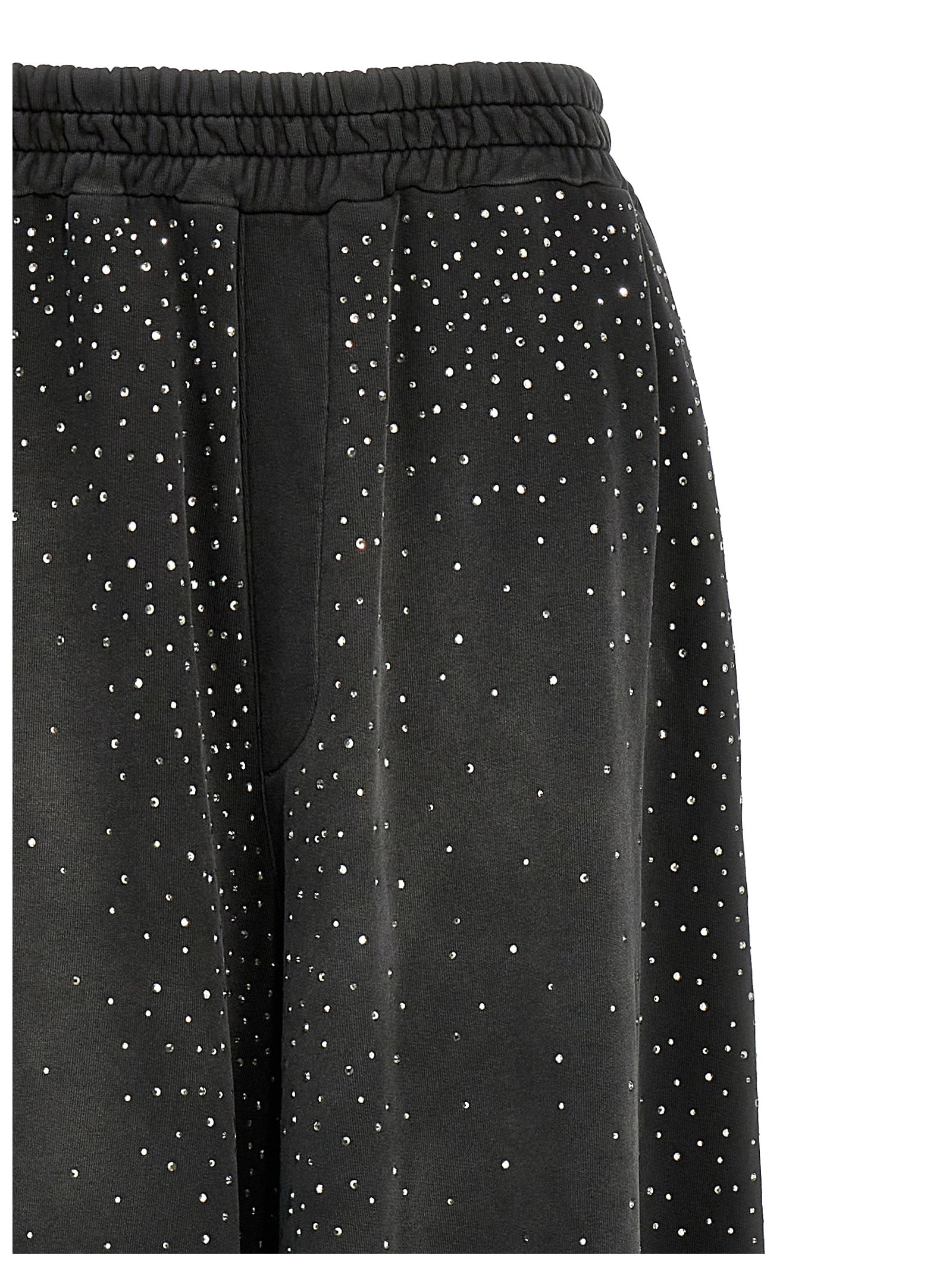 Joggers by Giuseppe Di Morabito for women in cotton & rhinestone black features an sophisticated and wide with a precise long, creating a sophisticated and sophisticated silhouette.