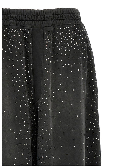 Joggers by Giuseppe Di Morabito for women in cotton & rhinestone black features an sophisticated and wide with a precise long, creating a sophisticated and sophisticated silhouette.