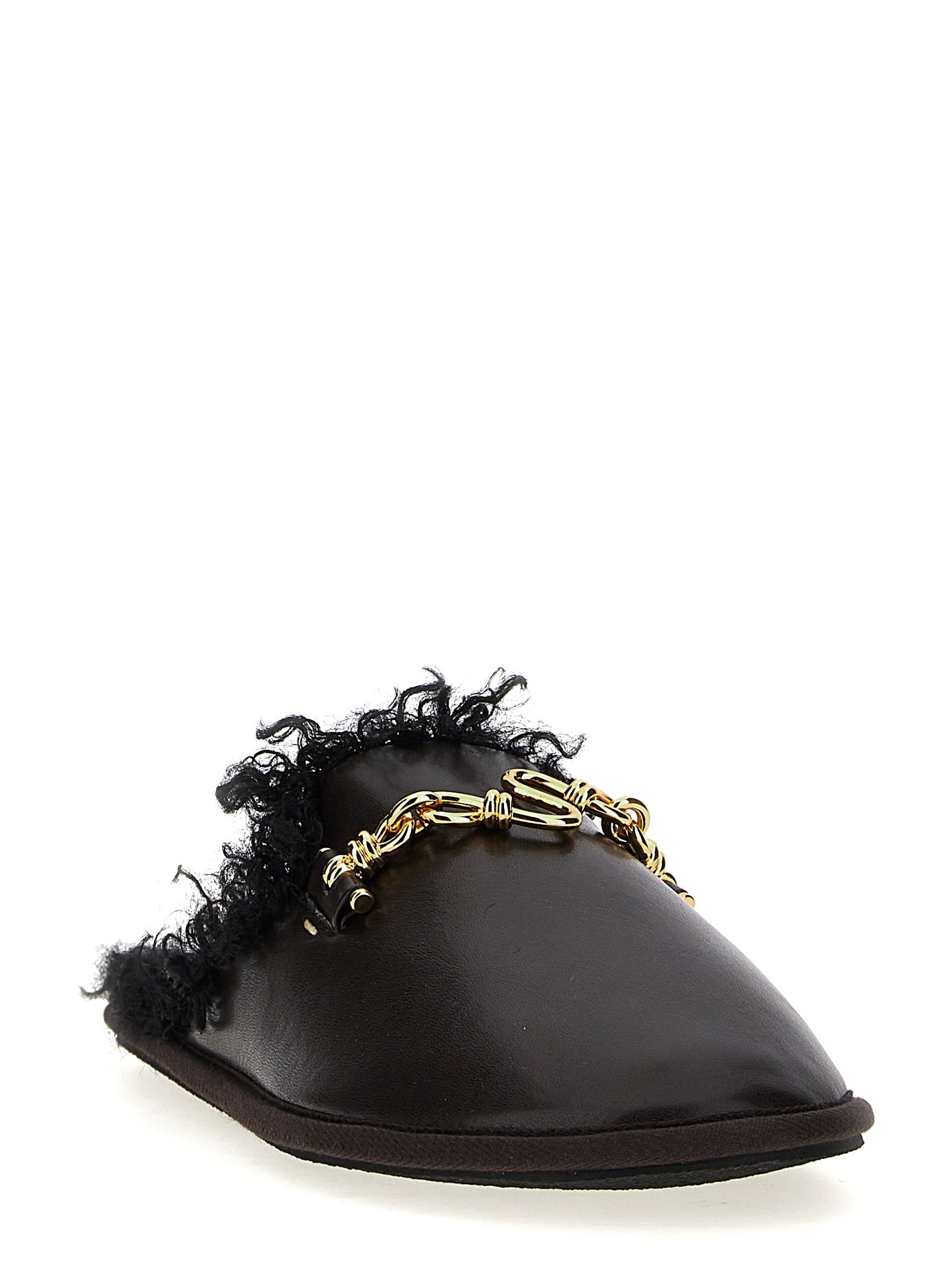Mules Flat Shoes by Stella McCartney for women in polyethylene polyurethane leather brown showcases a dynamic silhouette, artfully capturing Ryder Women's Polyethylene Polyurethane Leather Mules Flat Shoes through its distinctive and elegant .