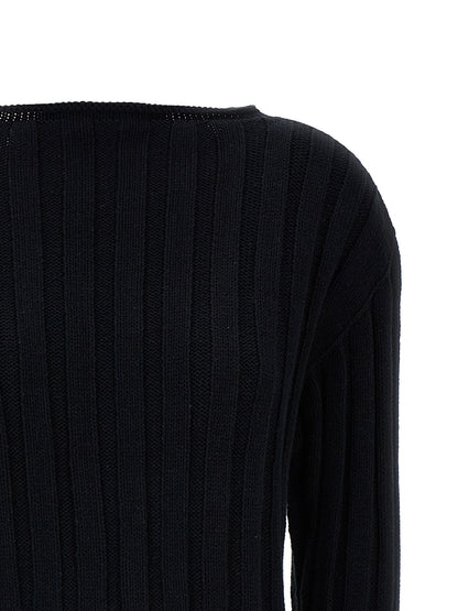 Cardigan by Issey Miyake for women in cotton bicolour, black & white features an crisp silhouette, showcasing a sophisticated round neckline and detail for a truly crisp finish.