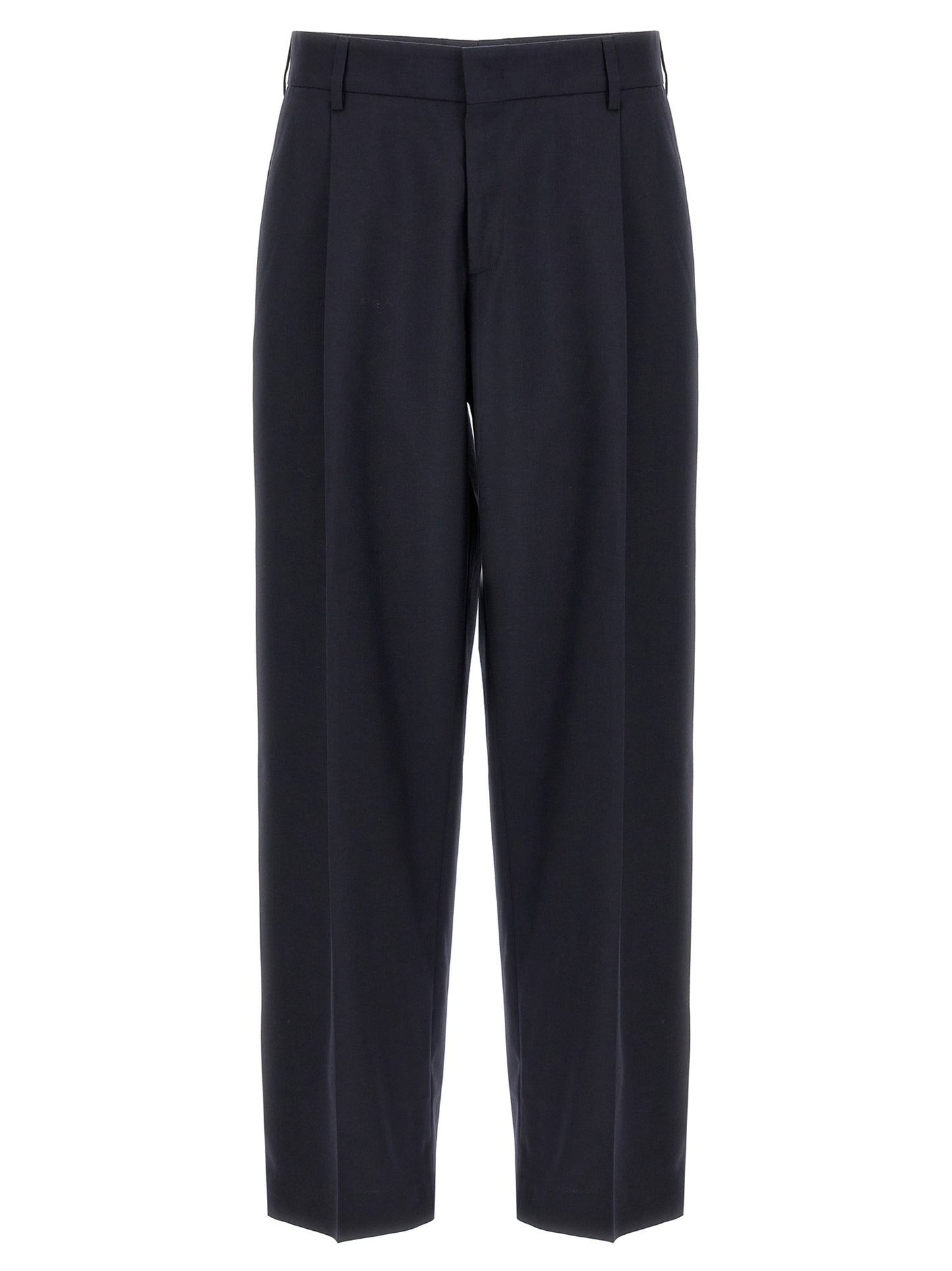 Trousers by CELLAR DOOR for men in polyester & wool blue presents a smart silhouette, meticulously detailed with a smart , a smart long, and a smart .