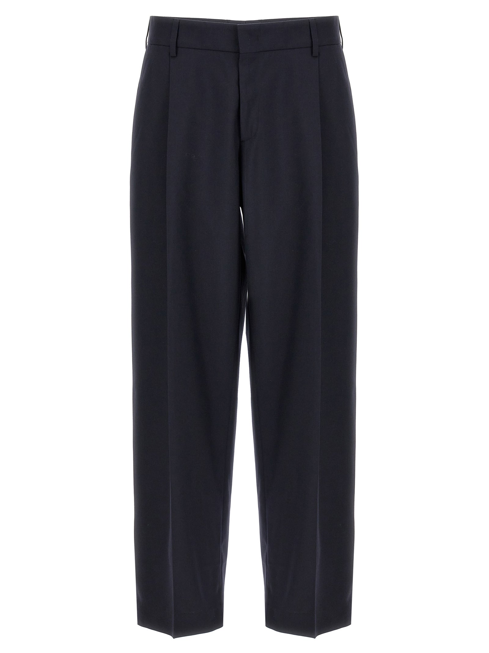 Trousers by CELLAR DOOR for men in polyester & wool blue presents a smart silhouette, meticulously detailed with a smart , a smart long, and a smart .