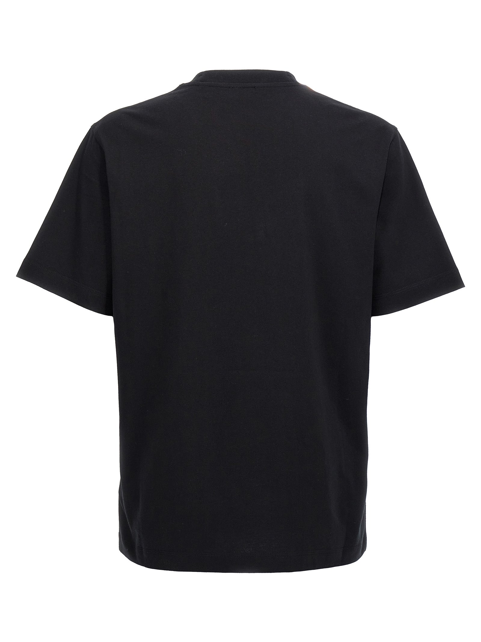 T-Shirt by Burberry for men in cotton bicolour, black, white & print showcases a unassuming silhouette, artfully detailed with a refined crew neckline and unassuming for a sophisticated, contemporary look.
