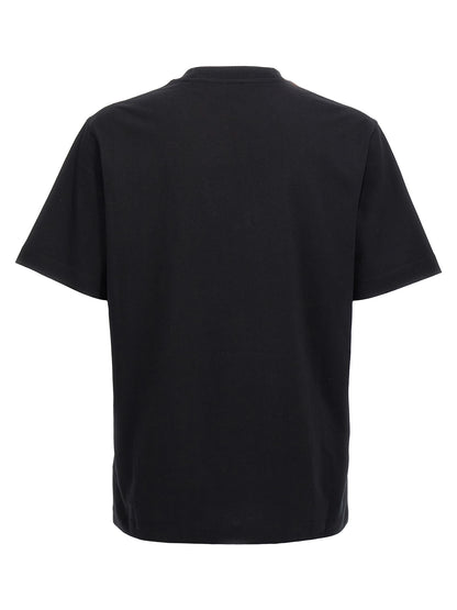 T-Shirt by Burberry for men in cotton bicolour, black, white & print showcases a unassuming silhouette, artfully detailed with a refined crew neckline and unassuming for a sophisticated, contemporary look.