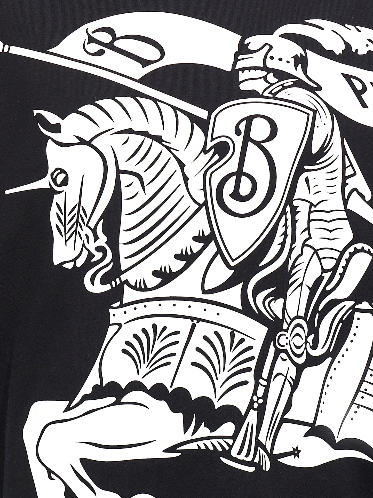 T-Shirt by Burberry for men in cotton bicolour, black, white & print features an on trend silhouette, perfectly showcasing a on trend and for an elevated aesthetic.