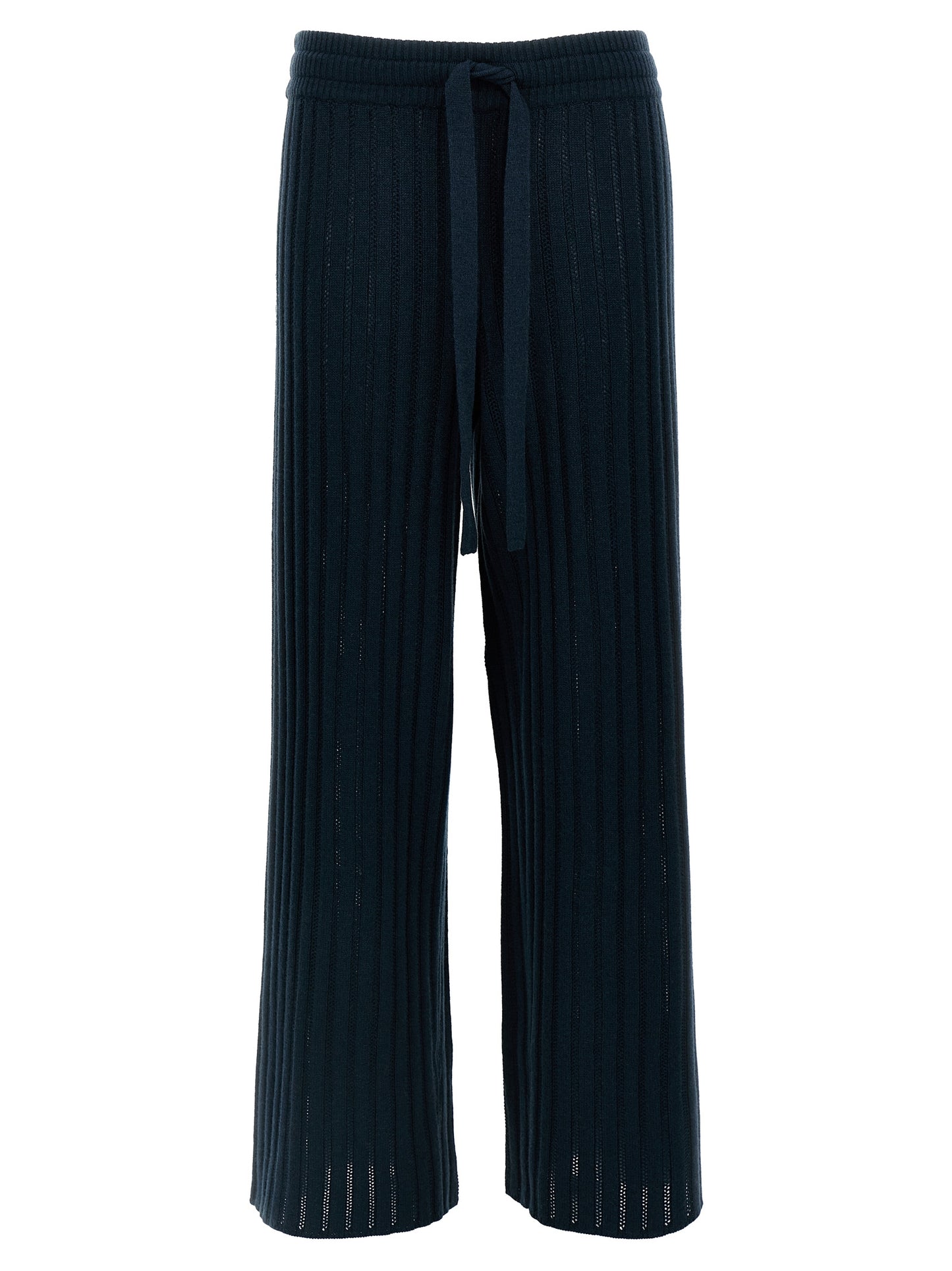 Casual Pants by Eres for women in cashmere bicolour & green presents a tailored silhouette, showcasing a tailored and long cut with a refined for a truly tailored aesthetic.