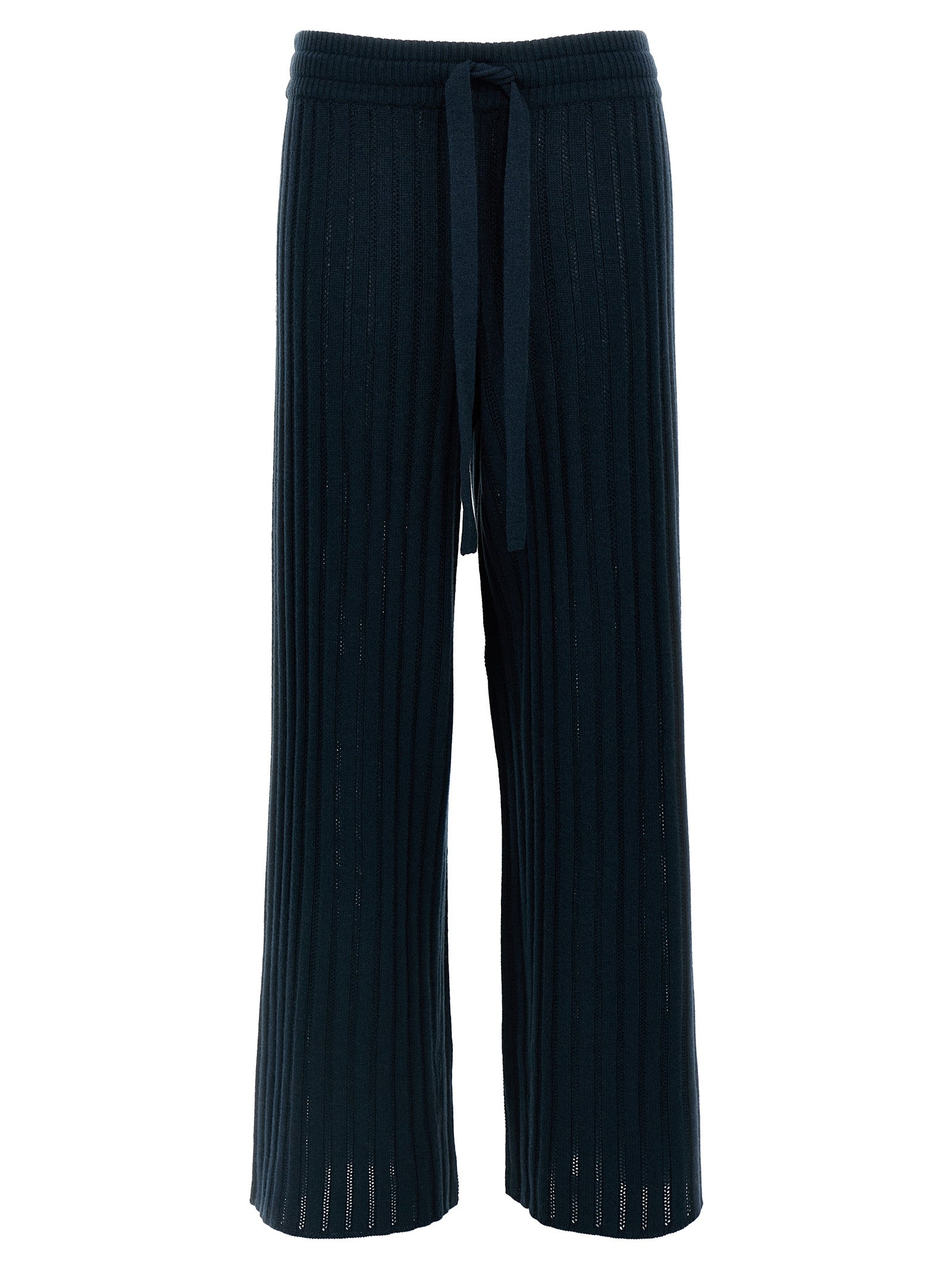 Casual Pants by Eres for women in cashmere bicolour & green presents a tailored silhouette, showcasing a tailored and long cut with a refined for a truly tailored aesthetic.