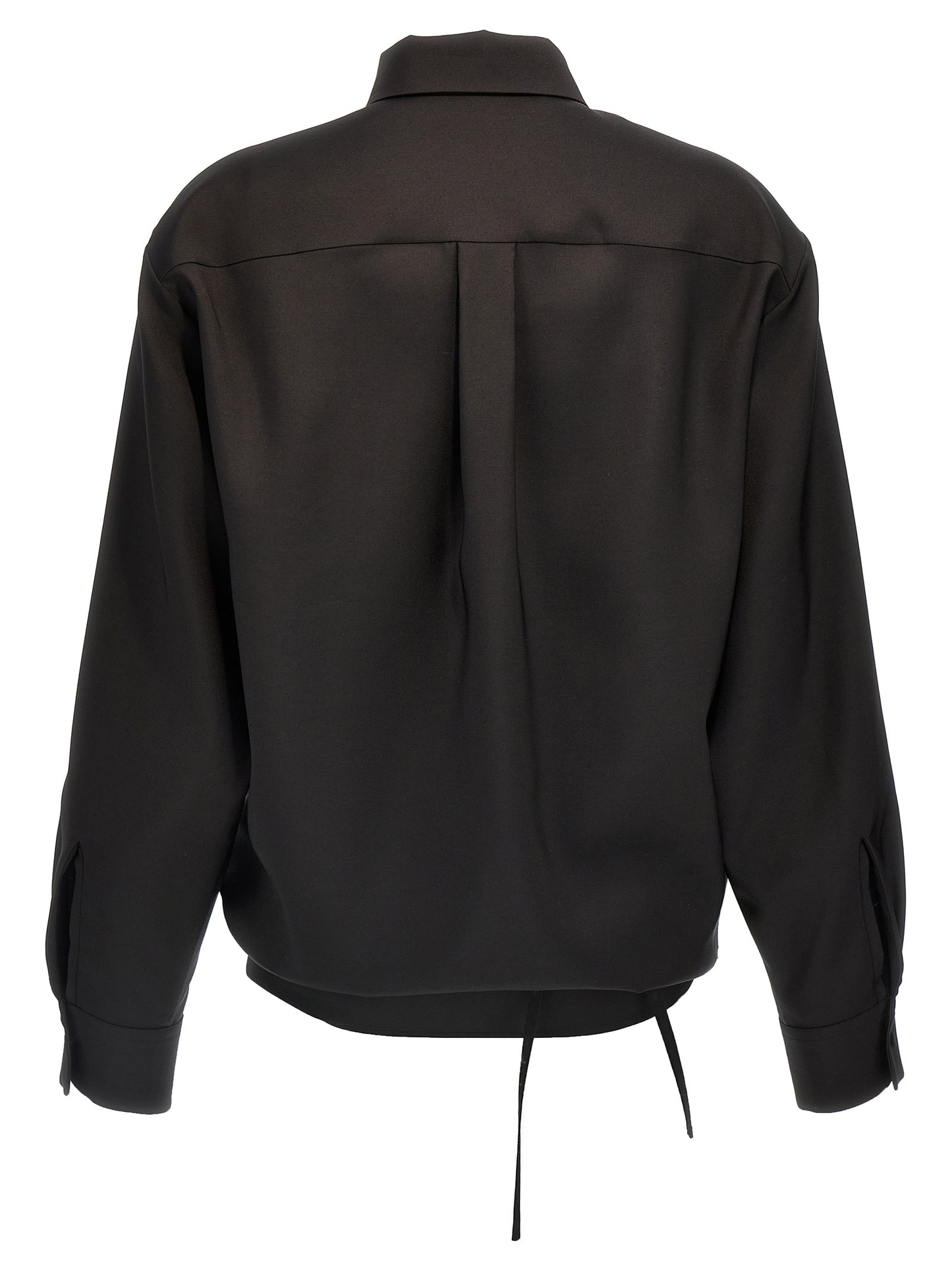 Blouse by Valentino Garavani for women in mohair wool & silk black, featuring a nuanced and nuanced for a sophisticated finish.